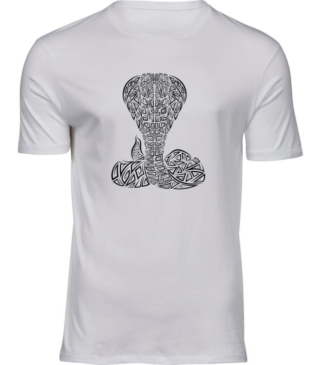 Herren Männer Weiss T-shirt ZIERSCHLANGE