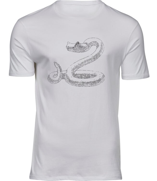 Herren Männer Weiss T-shirt KLAPPERSCHLANGE