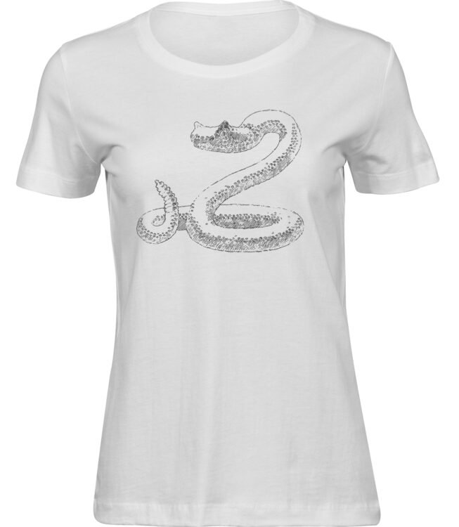 Frauen Weiss T-shirt KLAPPERSCHLANGE