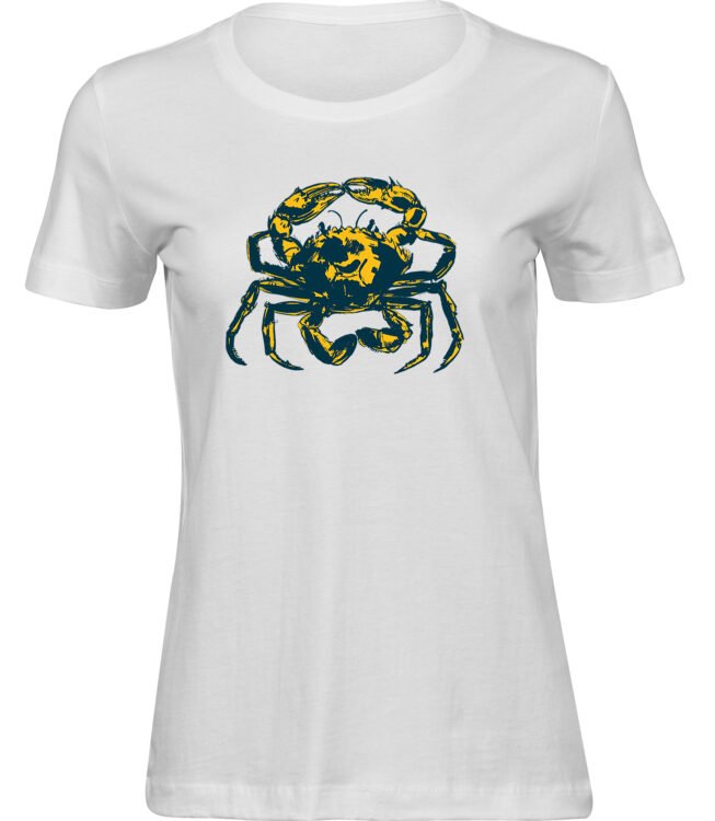 Frauen Weiss T-shirt DIE KRABBE