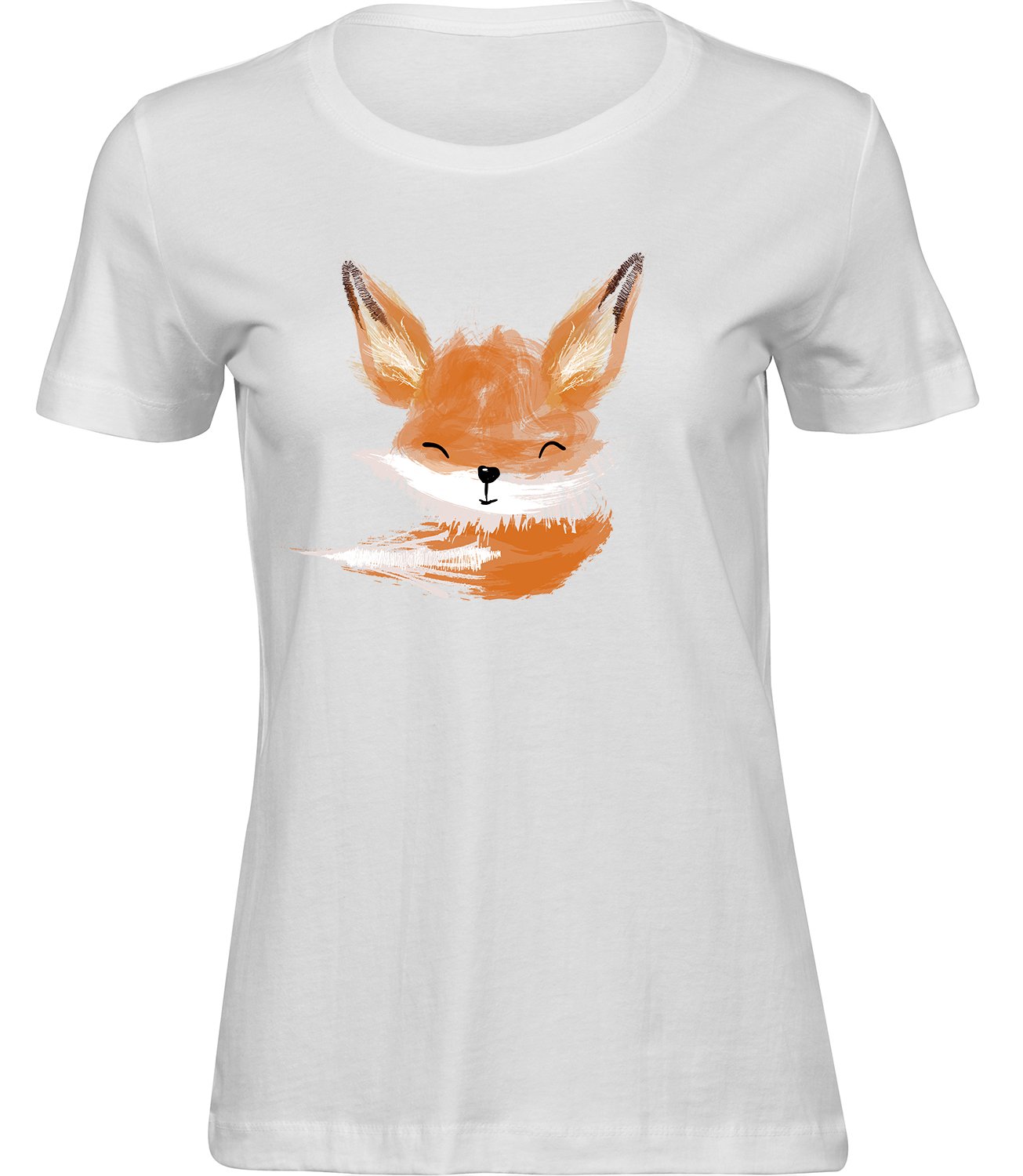 K-137 ww Frauen Weiss T-shirt NETTER FUCHS