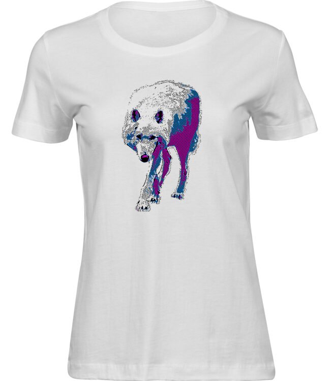 Frauen Weiss T-shirt NEONWOLF