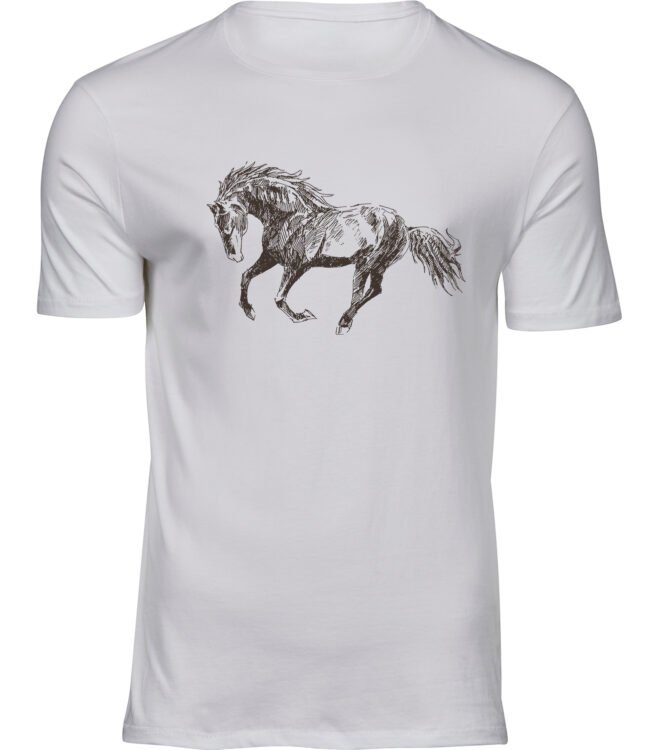 Herren Männer Weiss T-shirt WILDER MUSTANG