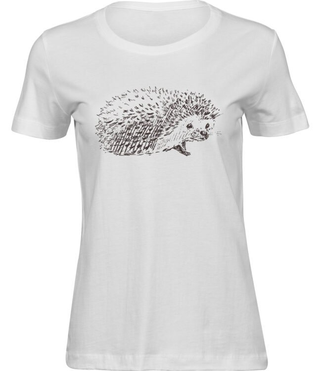 Frauen Weiss T-shirt WILDER IGEL
