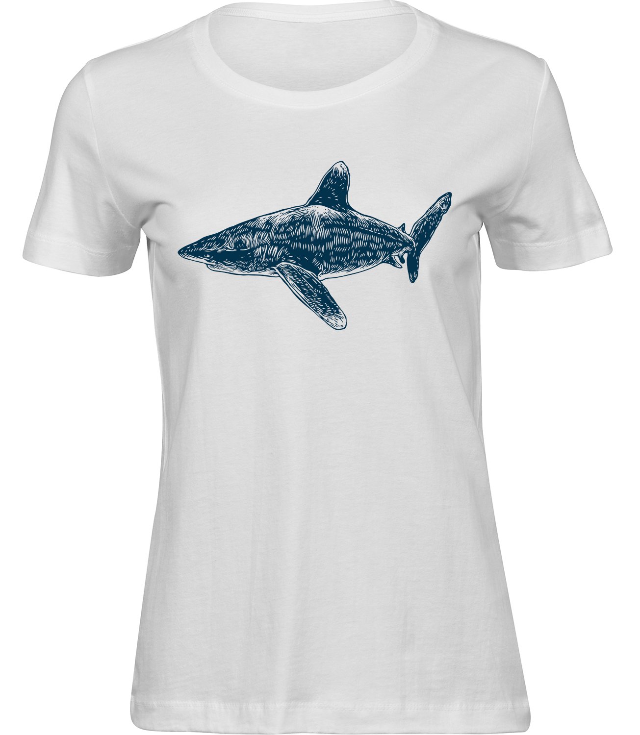 K-91 ww Frauen Weiss T-shirt GROSSER HAI