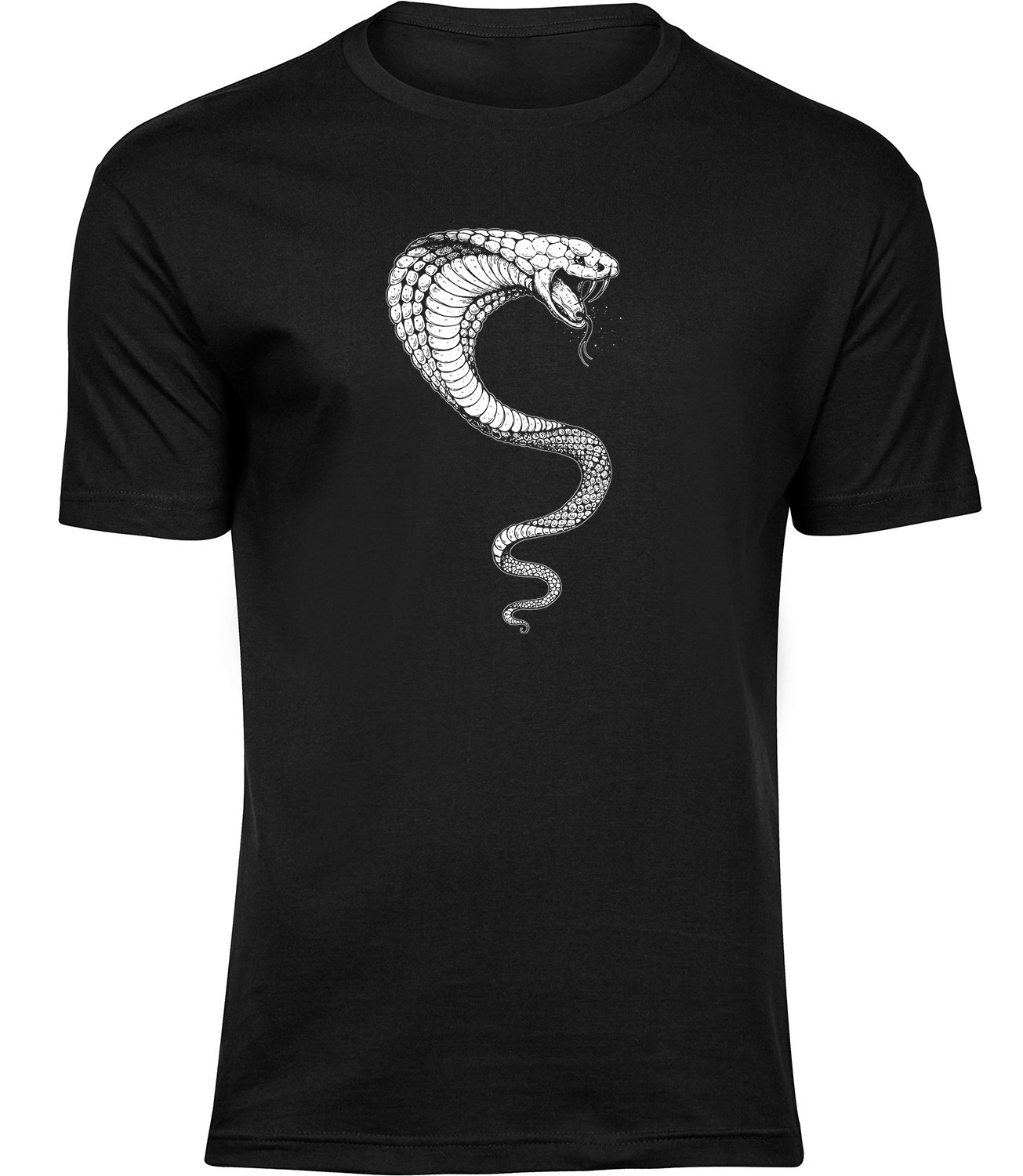 K-97 mb Herren Männer Schwarz T-shirt KOBRA BILD