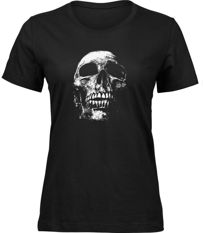 Frauen Schwarz Tshirt ALTER SCHÄDEL