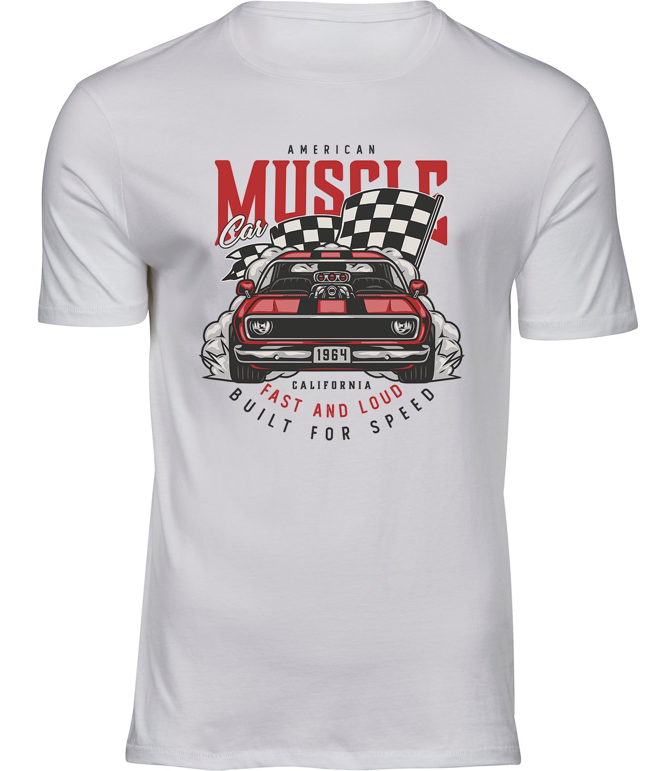 M-22 mw Herren Männer Weiss T-shirt AMERICAN MUSCLE