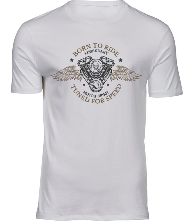 Herren Männer Weiss T-shirt MOTORGEIST