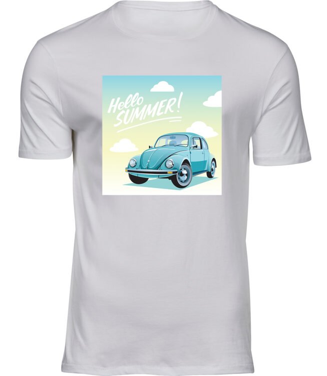 Herren Männer Weiss T-shirt HELLO SUMMER