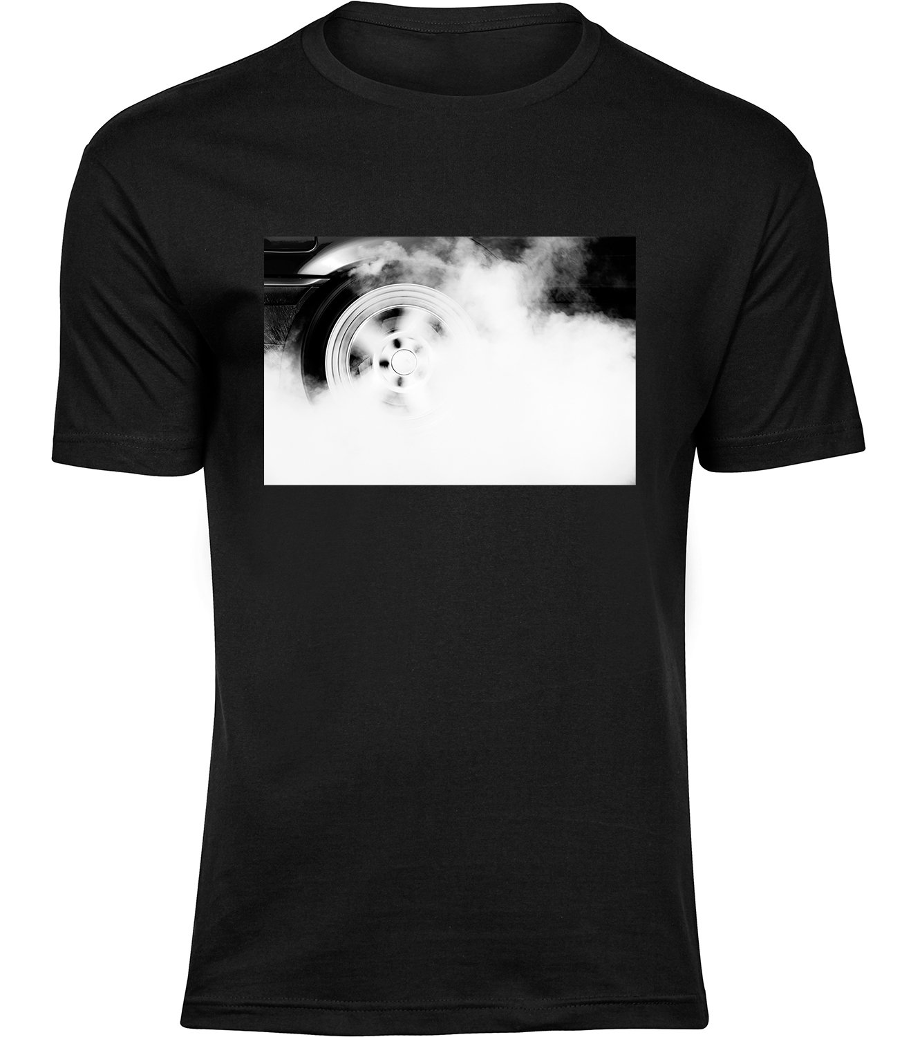 M-86-1 mb Herren Männer Schwarz T-shirt RAUCHENDE REIFEN