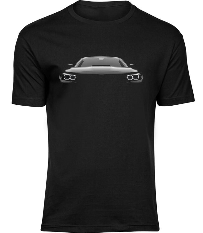 Herren Männer Schwarz T-shirt AUTO FRONTSEITE