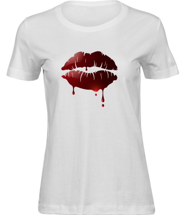 Frauen Weiss T-shirt LIQUIDE LIPPEN