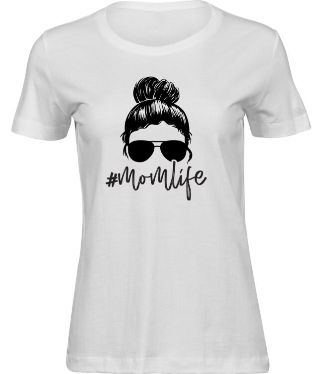 Frauen Weiss T-shirt #MOMLIFE