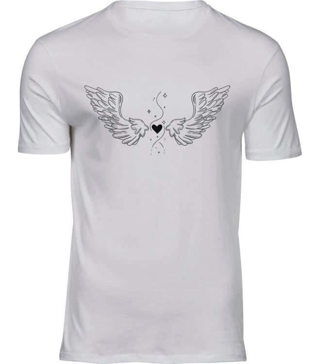 Herren Männer Weiss T-shirt GROSSE FLÜGEL