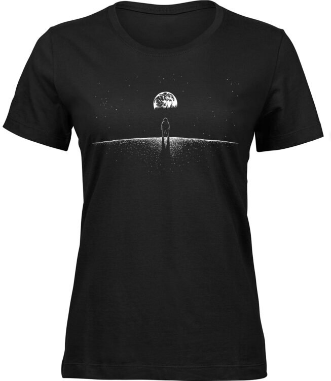 Frauen Schwarz T-shirt RAUMVISION