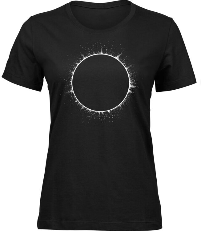 Frauen Schwarz T-shirt SCHWARZES LOCH