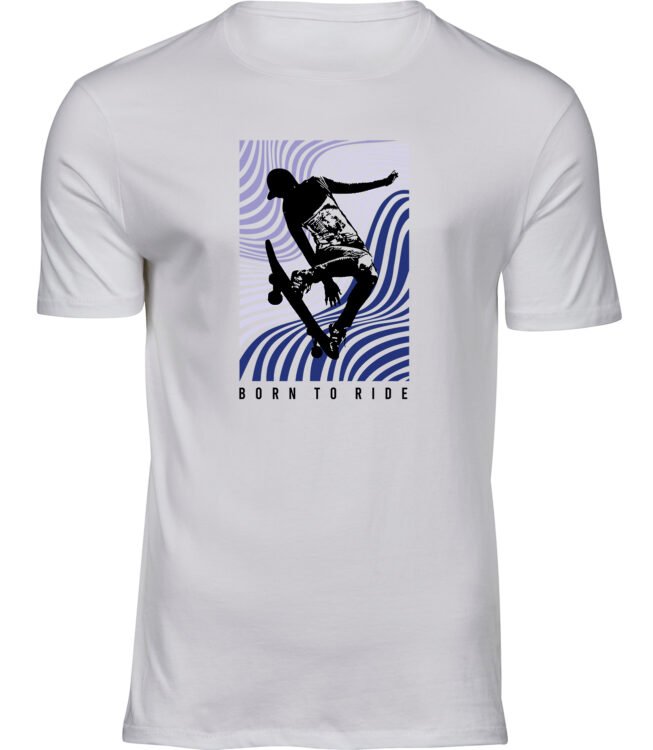 Herren Männer Weiss T-shirt SKATEBOARD-LEBEN