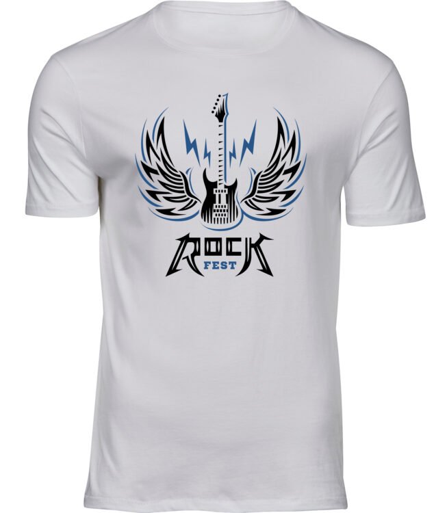 Herren Männer Weiss T-shirt MUSIKFEST