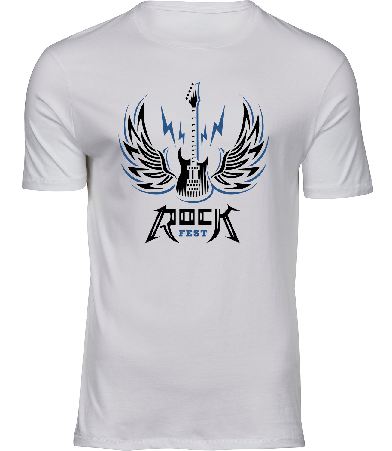 S-224 mw Herren Männer Weiss T-shirt MUSIKFEST