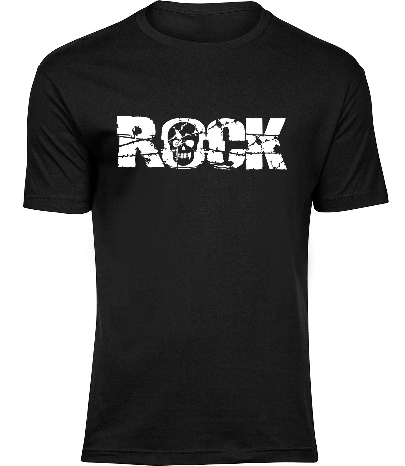 S-230 mb Herren Männer Schwarz T-shirt ROCK SCHÄDEL