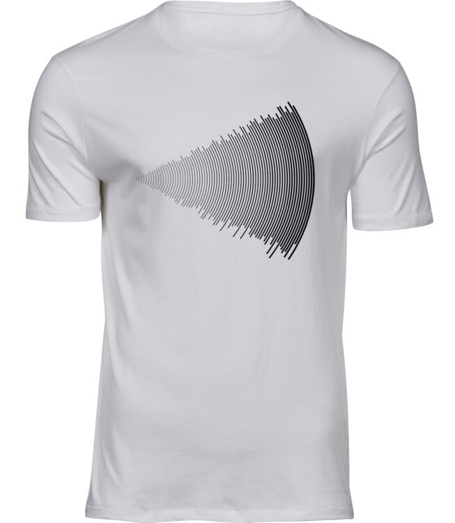 Herren Männer Weiss T-shirt SCHALLWELLE