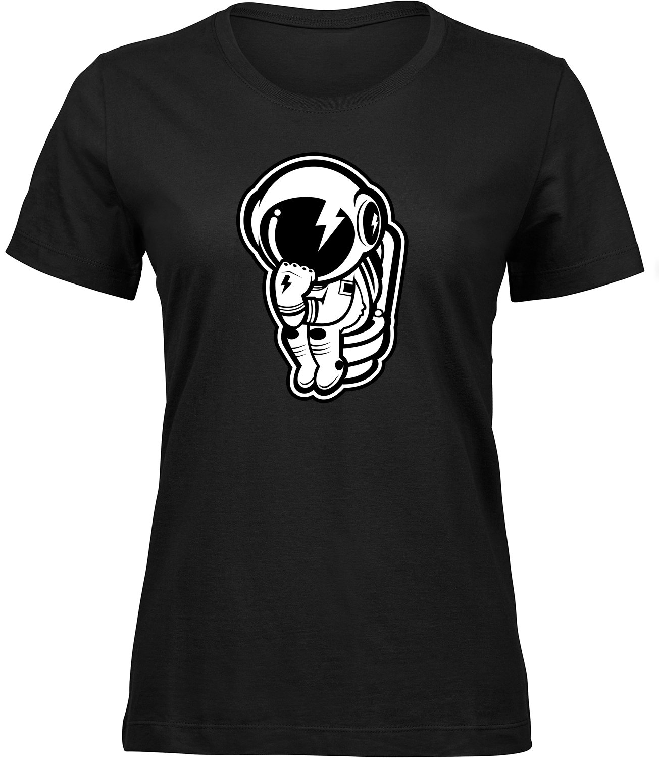 T-10 wb Frauen Schwarz Tshirt DENKRAUM