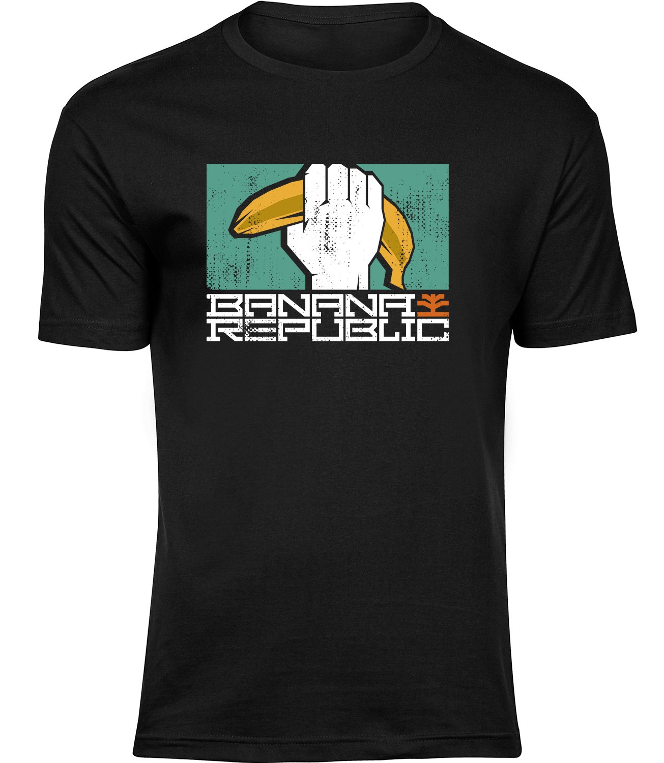 T-117 mb Herren Schwarz Tshirt BANANA REPUBLIC