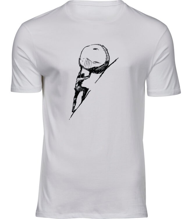 Herren Weiss Tshirt SISYPHUS-STEIN
