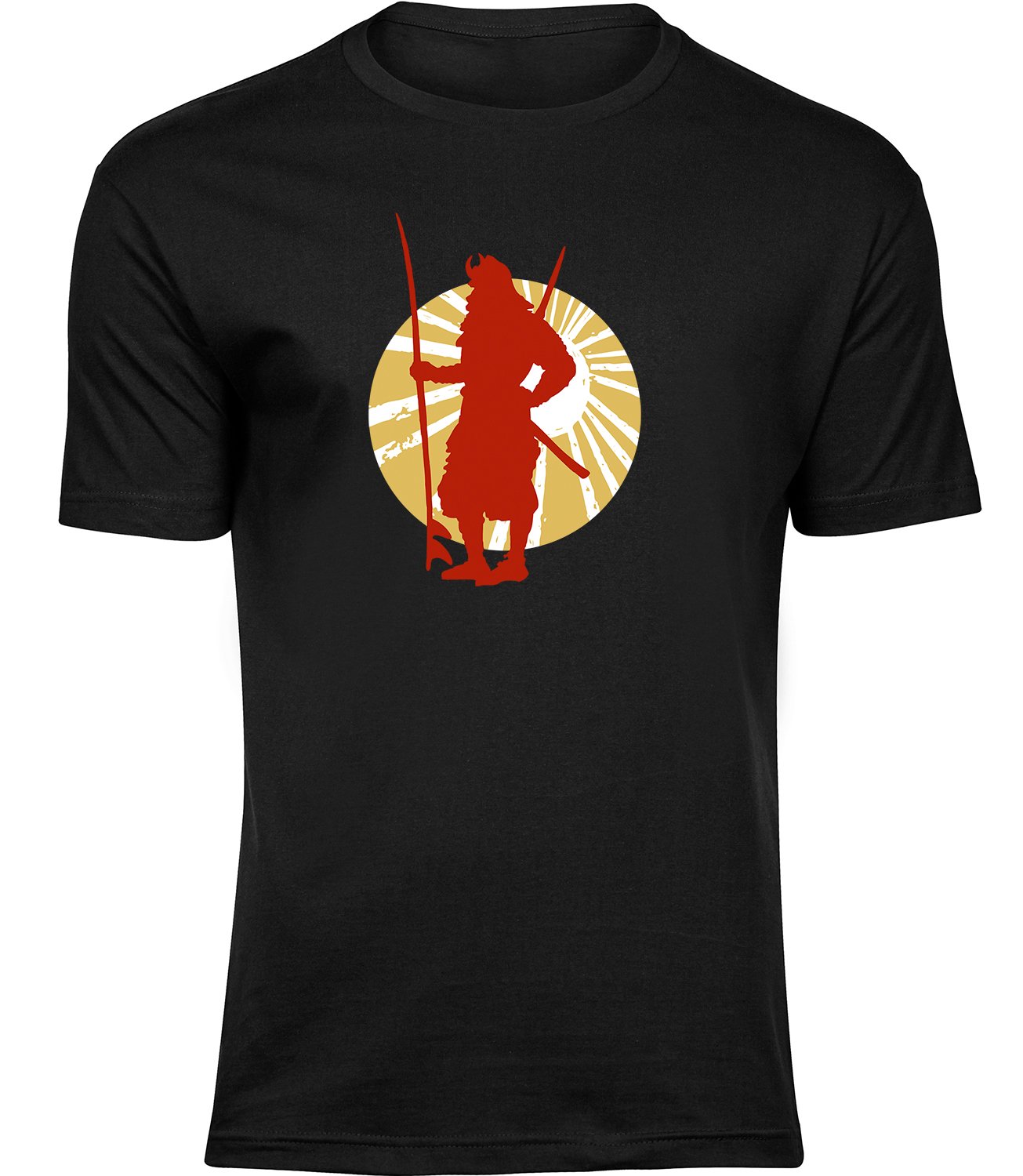 T-154 mb Herren Schwarz Tshirt SAMURAI-SURFER