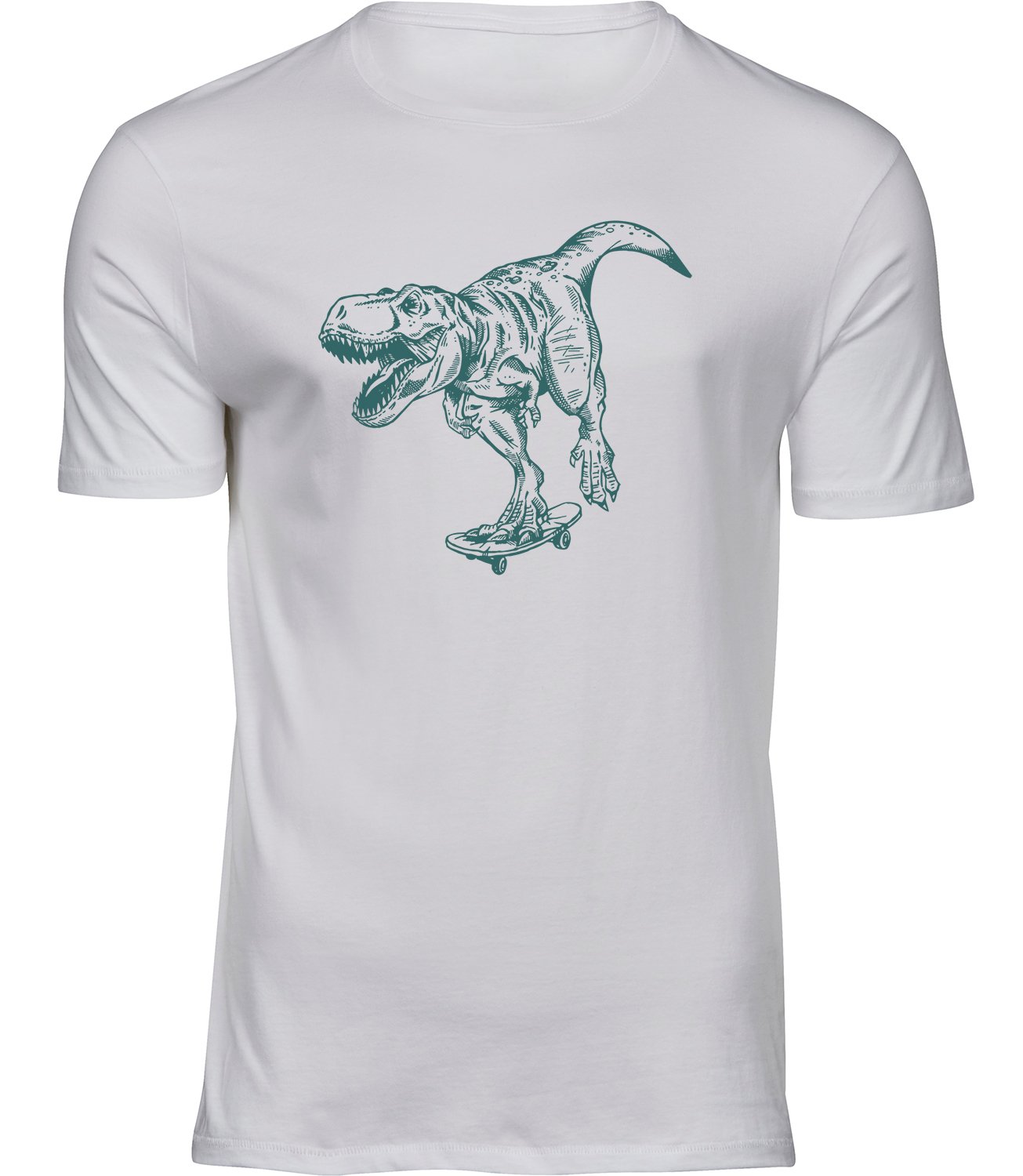 T-155 mw Herren Weiss Tshirt SKATEBOARD T-REX