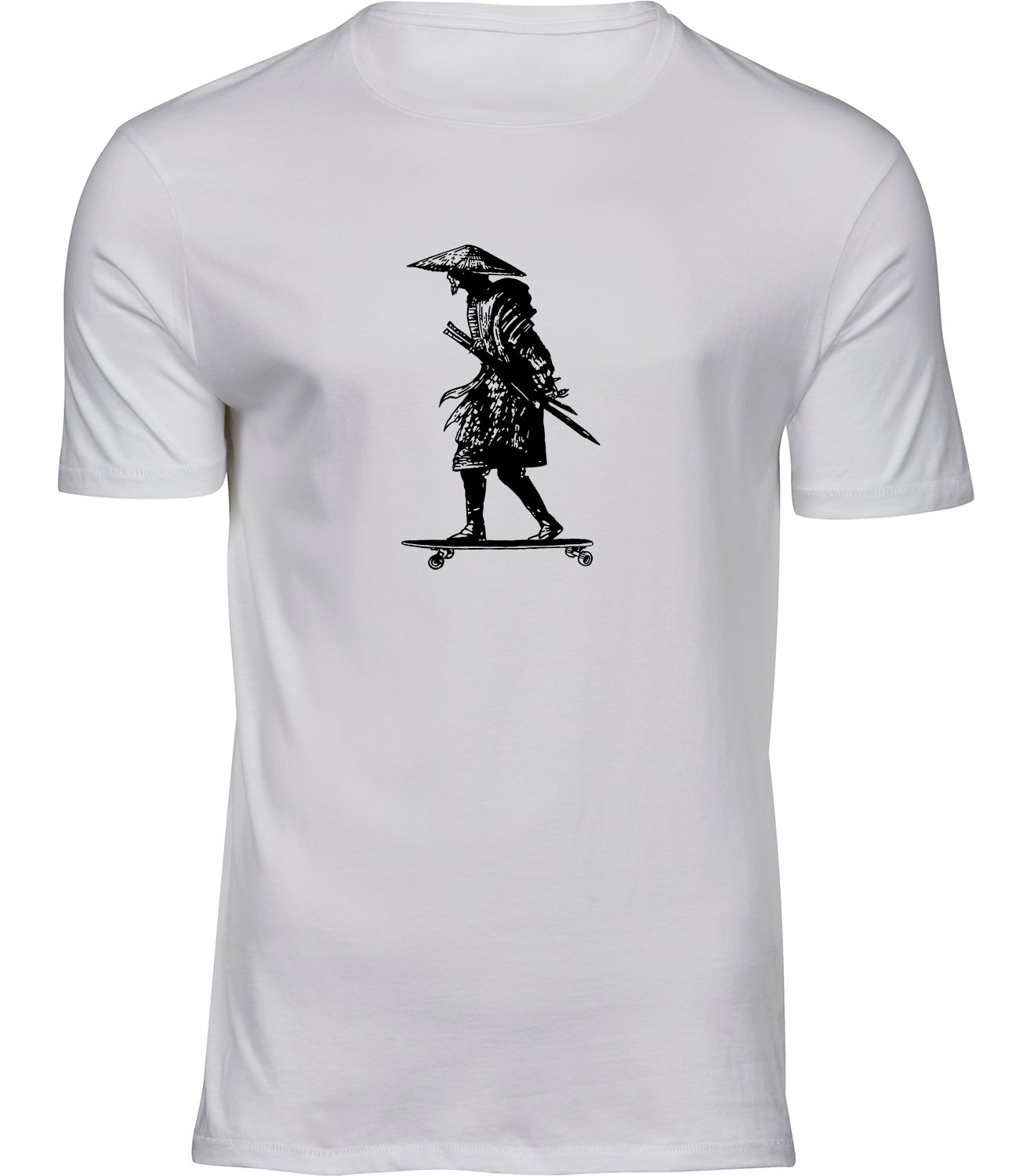 T-156 mw Herren Weiss Tshirt SKATEBOARD-KRIEGER