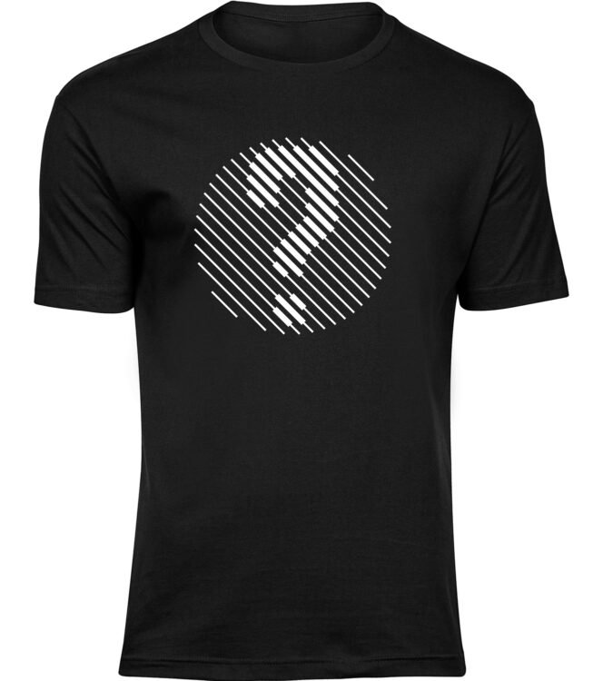 Herren Schwarz Tshirt FRAGEZEICHEN