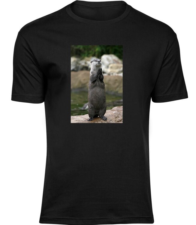 Herren Schwarz Tshirt BETENDER OTTER