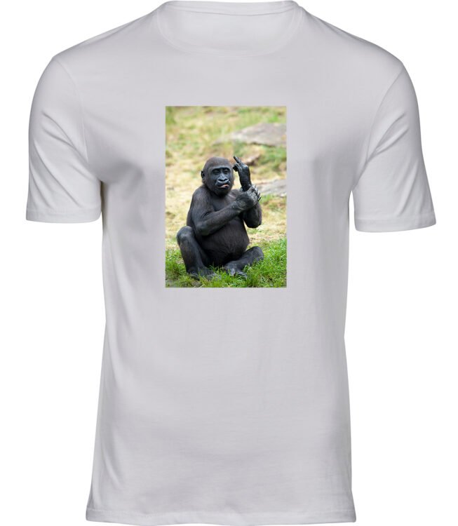 Herren Weiss Tshirt F*OFF AFFE