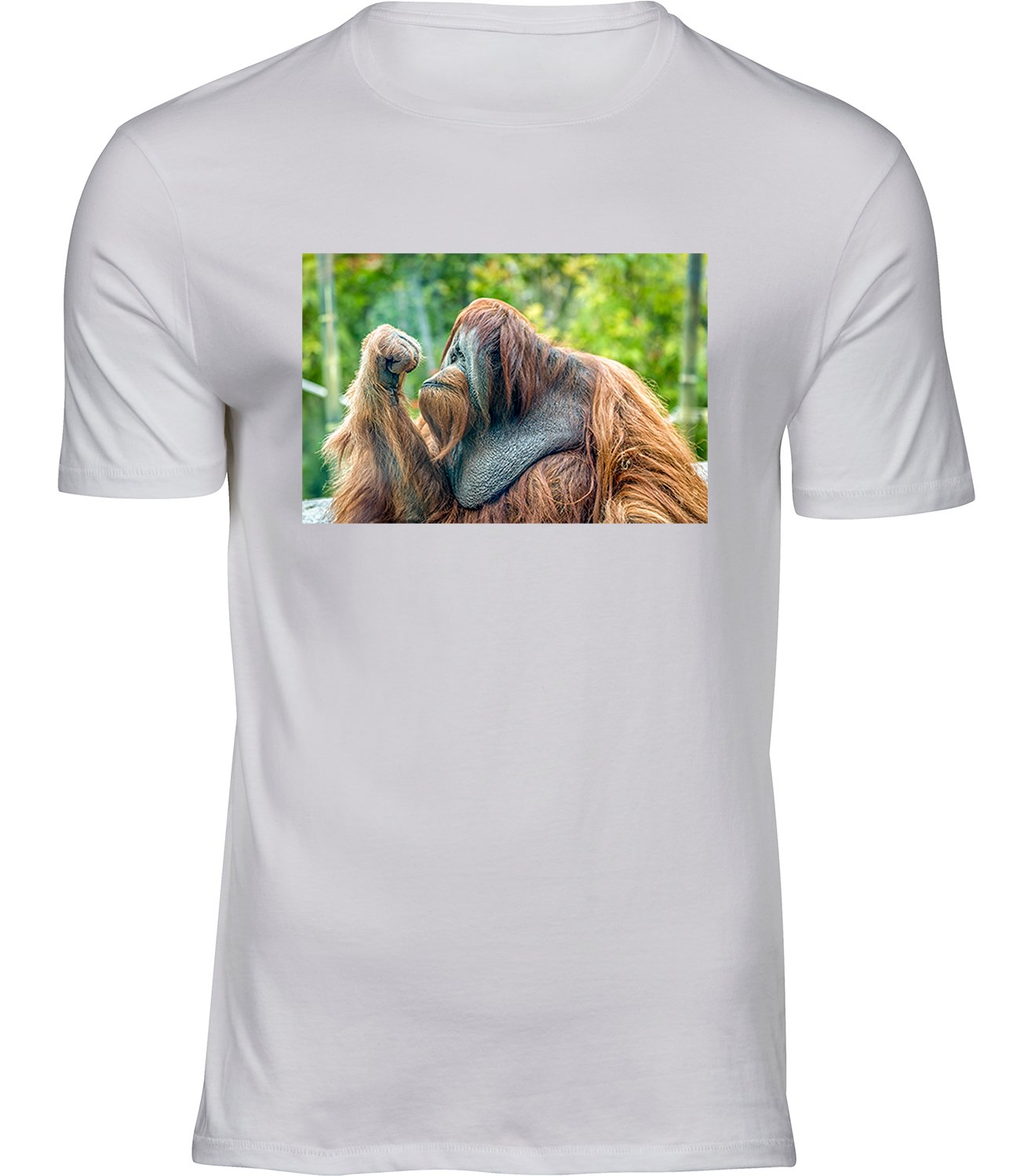 T-209-1 mw Herren Weiss Tshirt AFFENFAUST