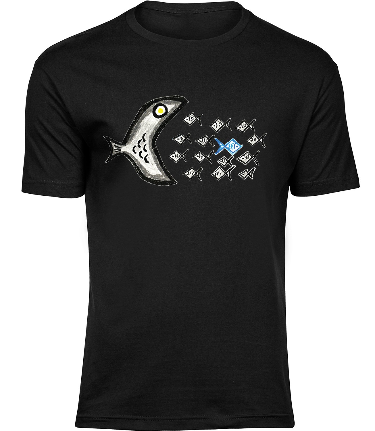 T-3 mb Herren Schwarz Tshirt THINK DIFFERENT