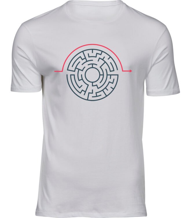 Herren Weiss Tshirt EINFACHERE WEG